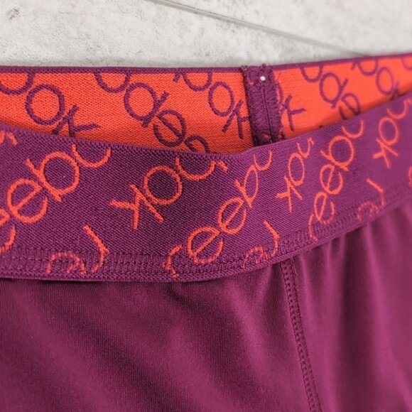 3/$20 Reebok Athletic Leggings Compression Workout Logo Contoured Gym Sporty - Picture 5 of 11